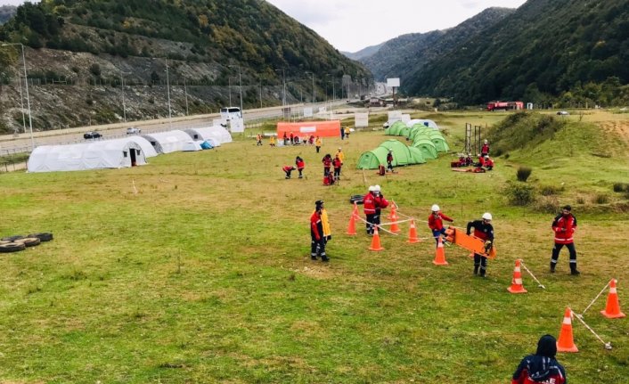 Düzce'de arama kurtarma tatbikatı yapıldı
