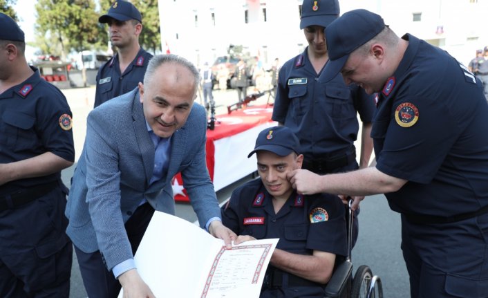 Engellilerin bir günlük askerlik sevinci