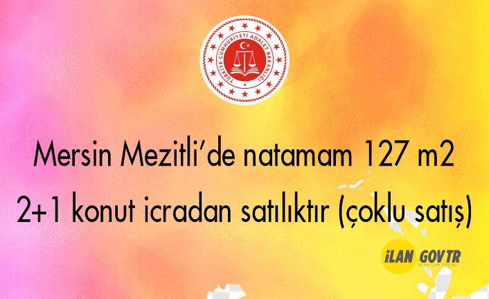 Mersin Mezitli’de natamam 127 m² 2+1 konut icradan satılıktır (çoklu satış)
