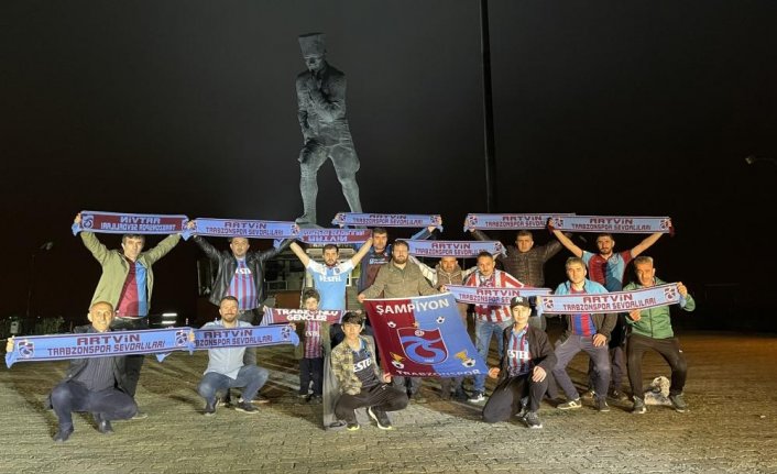 Ordu, Bayburt ve Artvin'de Trabzonspor taraftarları şampiyonluğu kutladı