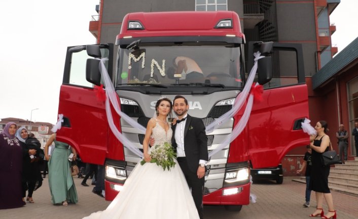Zonguldak'ta tırlardan oluşan düğün konvoyuna 8 bin lira 