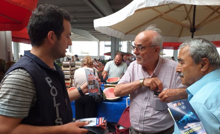 Alaplı emniyeti hırsızlığa karşı vatandaşları broşürle bilgilendirdi