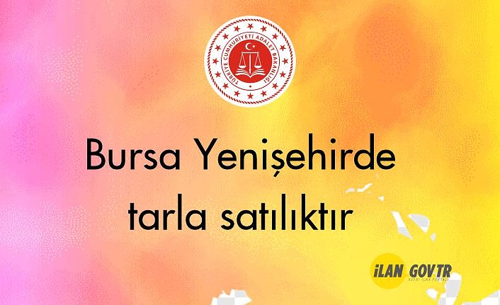 Bursa Yenişehirde tarla mahkemeden satılıktır