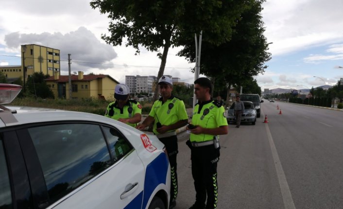 Çorum'da dron ile trafik denetimi yapıldı