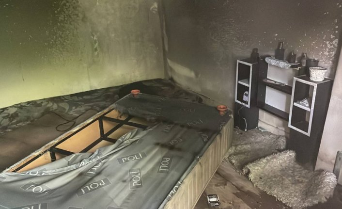 Karabük'te evde çıkan yangın hasara yol açtı