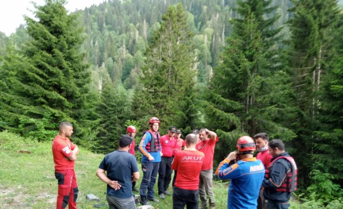 Rize'de fotoğraf çektirirken dereye düşen turist kayboldu