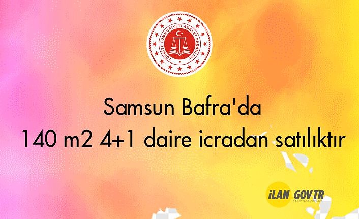 Samsun Bafra'da 140 m² 4+1 daire icradan satılıktır