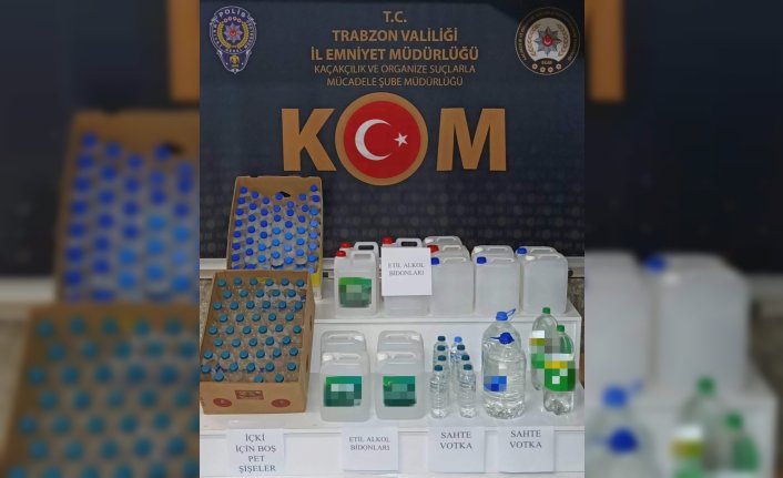 Trabzon'da sahte içki operasyonunda bir kişi gözaltına alındı