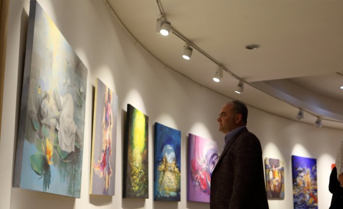 Çorum'da 21 ressam karma resim sergisi açtı