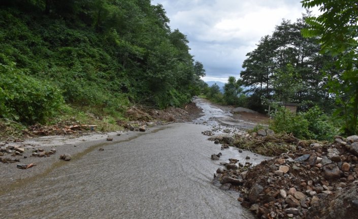 Ordu'da şiddetli yağışın yol açtığı hasarlar gideriliyor