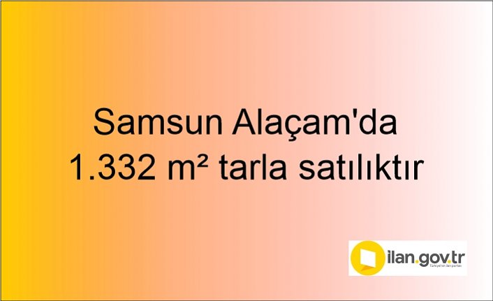 Samsun Alaçam'da 1.332 m² tarla icradan satılıktır