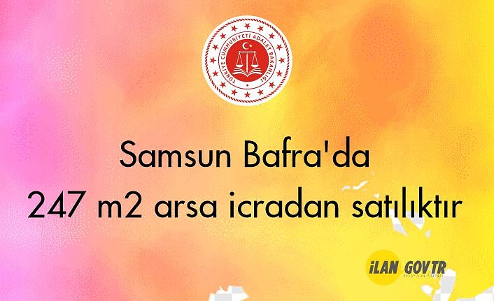 Samsun Bafra'da 247 m² arsa icradan satılıktır