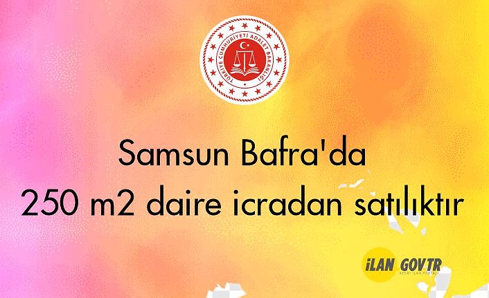 Samsun Bafra'da 250 m² daire icradan satılıktır