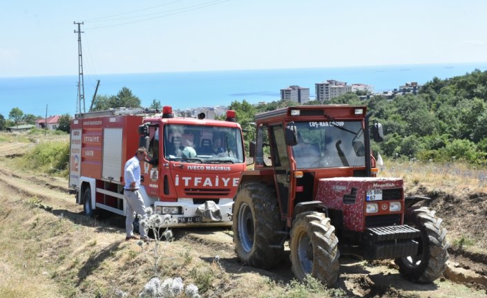 Samsun'da çıkan anız yangını söndürüldü