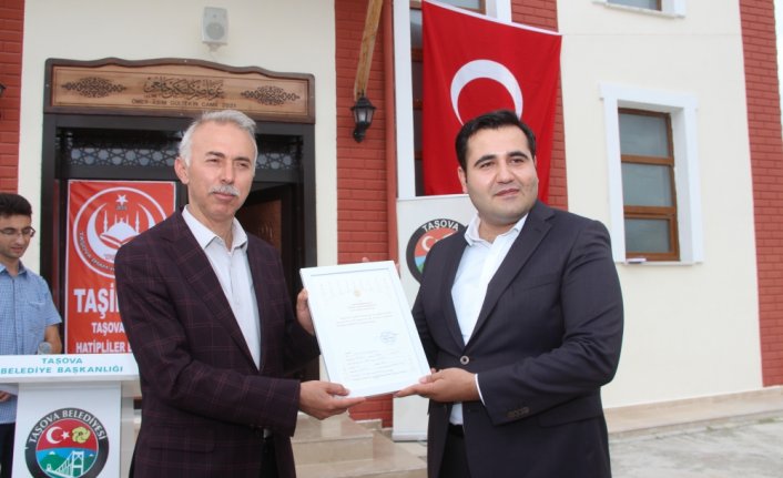 Taşova'da Ömer Asım Gültekin cami ibadete açıldı