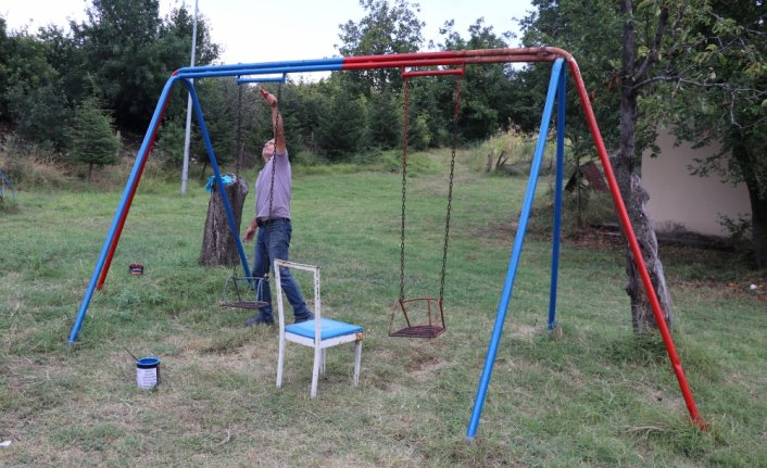 Karabük'te eski köy okulu köylünün desteğiyle yaşam merkezine dönüştürülüyor