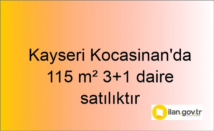 Kayseri Kocasinan'da 115 m² 3+1 daire icradan satılıktır