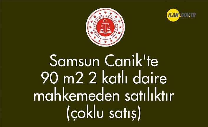 Samsun Canik'te 90 m² 2 katlı daire mahkemeden satılıktır (çoklu satış)