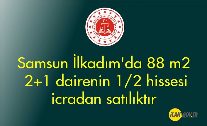 Samsun İlkadım'da 88 m² 2+1 dairenin 1/2 hissesi icradan satılıktır