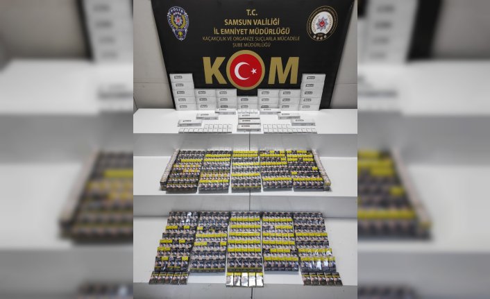 Samsun'da 1128 paket gümrük kaçağı sigara ele geçirildi