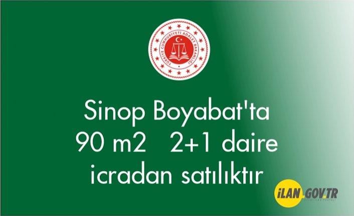 Sinop Boyabat'ta 90 m² 2+1 daire icradan satılıktır