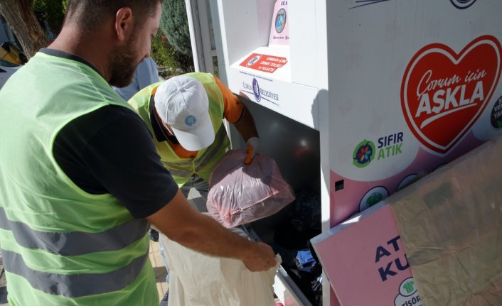 Çorum'da 5 ayda yaklaşık 95 ton tekstil atığı toplandı