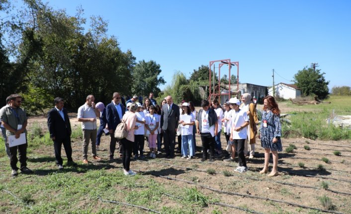 Düzce'de çocuklar bitkileri toprağa dokunarak tanıyor