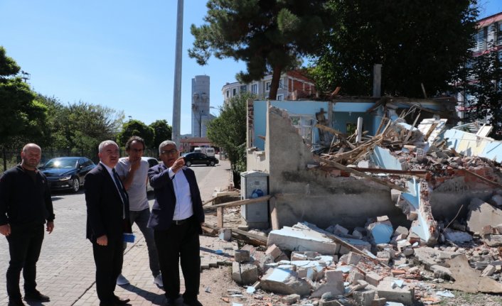 Havza'da kapalı sebze pazarı yapım çalışmaları