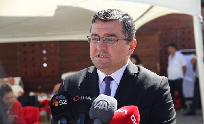 Ordu'da ilkokula başlayan öğrencilerin velilerinden kan bağışına destek