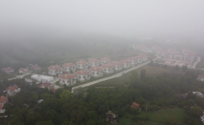 Sisle kaplanan Mudurnu havadan görüntülendi