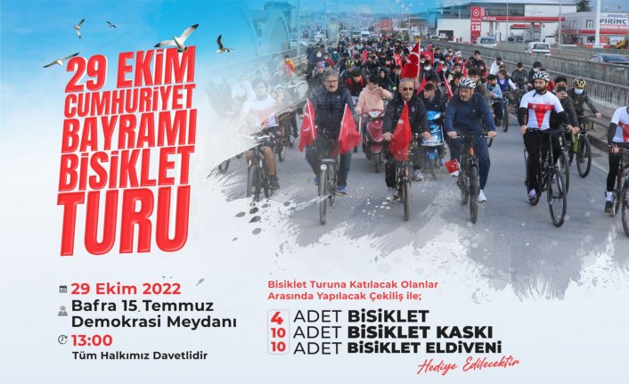 BAFRA BELEDİYESİNDEN ÖDÜLLÜ 4. CUMHURİYET BAYRAMI BİSİKLET TURU