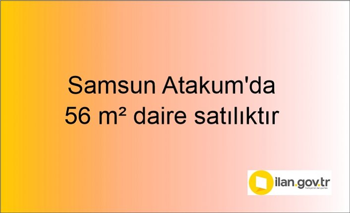Samsun Atakum'da 56 m² daire icradan satılıktır