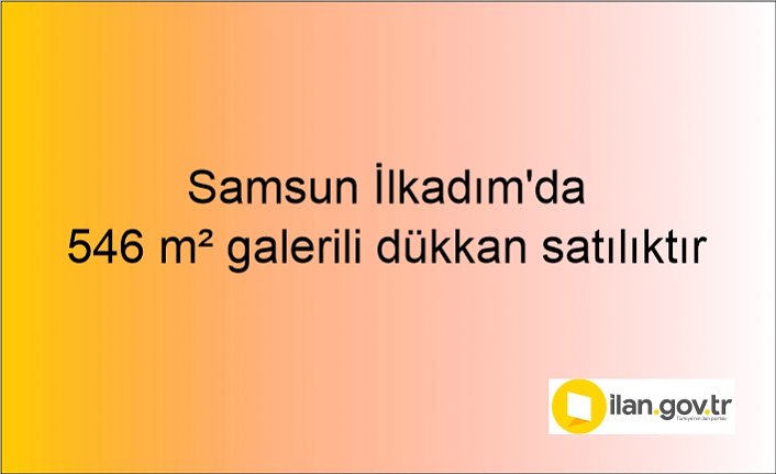 Samsun İlkadım'da 546 m² galerili dükkan icradan satılıktır