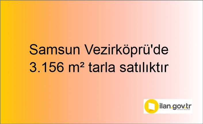Samsun Vezirköprü'de 3.156 m² tarla mahkemeden satılıktır