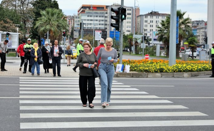 Samsun'da yayalara yönelik uygulama yapıldı