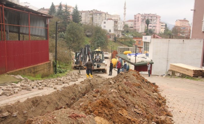 Güce'de doğal gaz çalışmaları başladı