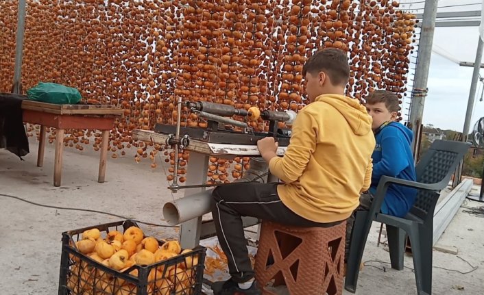 İki kardeş, ailesinin işini kolaylaştırmak için hurma soyma makinesi yaptı
