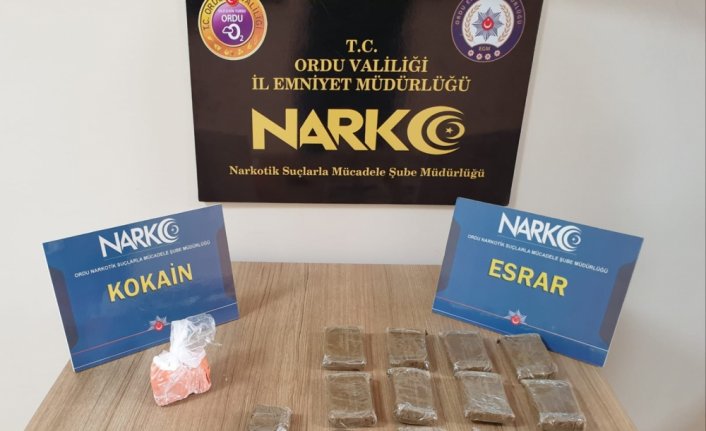 Ordu'da uyuşturucuyla yakalanan 2 kişiden biri tutuklandı