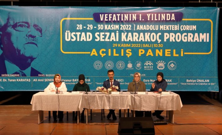 Sezai Karakoç Çorum'da anıldı