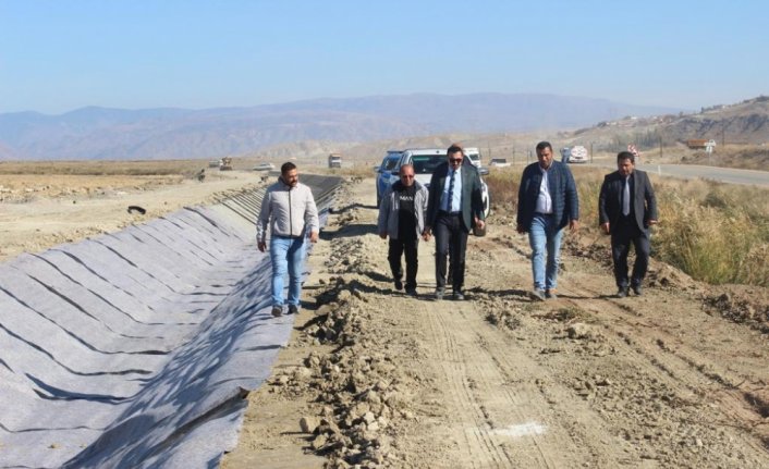 Uğurludağ Kaymakamı Şahin'den sulama projesi inşaatında inceleme