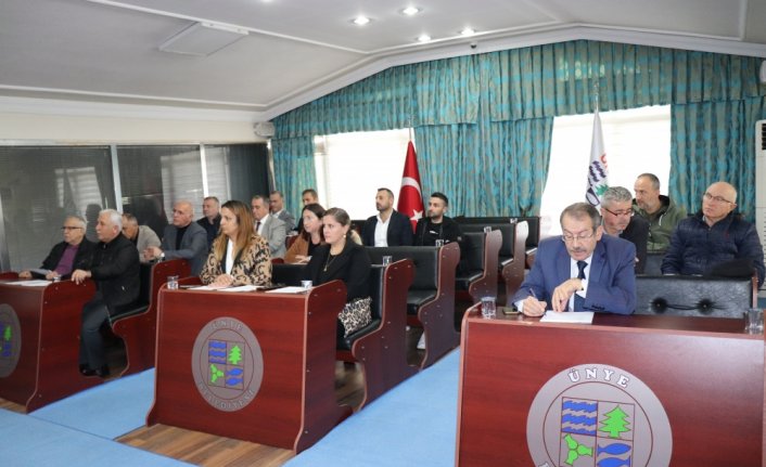 Ünye Belediyesi kasım ayı olağan meclis toplantısı yapıldı