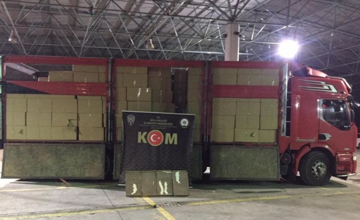 Bolu'da tırda 6 milyon 232 bin makaron ele geçirildi