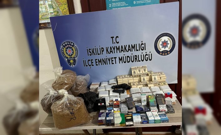 Çorum'da 4 bin 220 sahte bandrollü makaron ele geçirildi