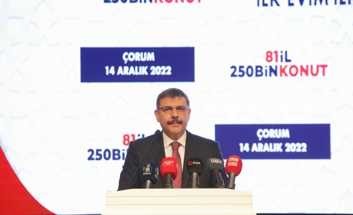 Çorum'da “İlk Evim, İlk İş Yerim“ projesi konutları için kura çekimi