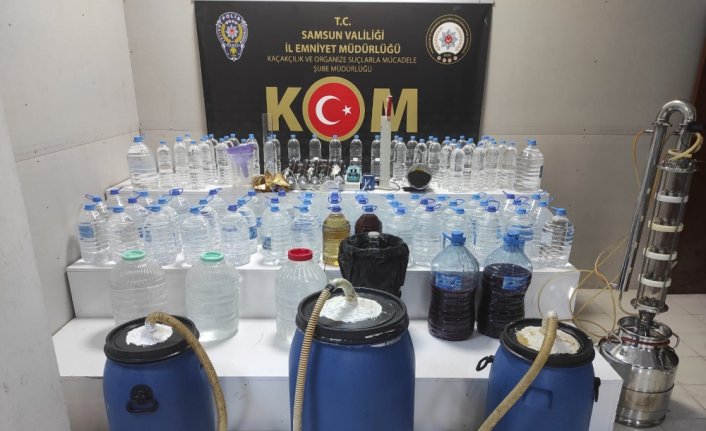 Samsun'da sahte içki operasyonunda 6 zanlı yakalandı