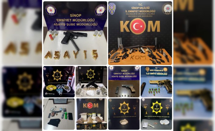 Sinop'ta çeşitli suçlardan aranan 42 kişi yakalandı