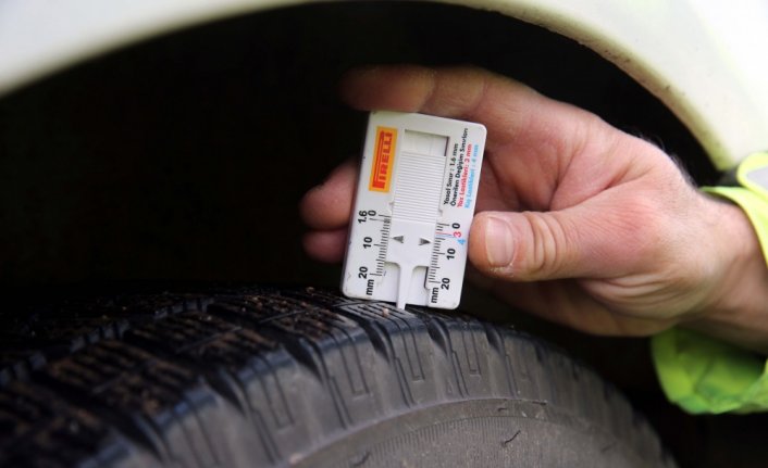 Tokat'ta ticari araçlara yönelik “kış lastiği“ denetimi yapıldı