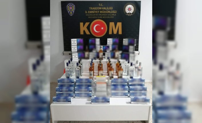 Trabzon'da kaçak içki, sigara ve elektronik sigara ele geçirildi