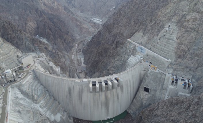 Yusufeli Barajı'nda su seviyesi 52 metreyi aştı