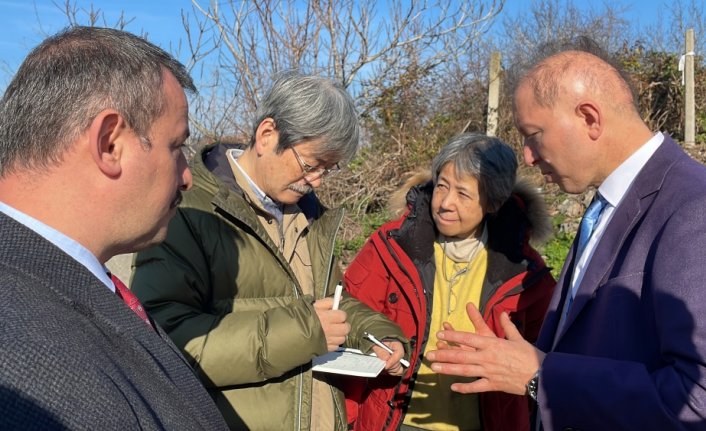 Japon bilim insanı Amasra'da antik kentteki kazı çalışmalarını inceledi